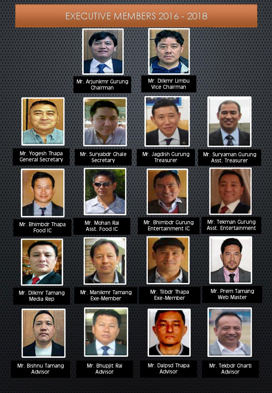 Executive Members 2016   2018 2